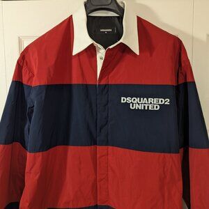 DSquared2 Striped Red and Blue Lightweight Jacket - Made in Italy